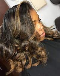 Jet black is classy, simple, and flattering for darker skin tones, making it a popular hue for weaves. Balayage Goddess Virginhair Texturedhair Naturalhair Balayage Hairpainting Paintedhair Highlights Babylight Hair Styles Natural Hair Styles Hair