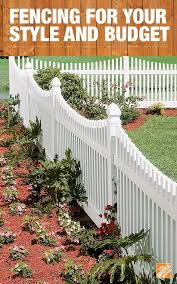 Get Fencing Supplies From The Home Depot To Fit The Needs Of Your Home Whether You Re Looking For Fencing To Cont Vinyl Picket Fence Cottage Garden Front Yard