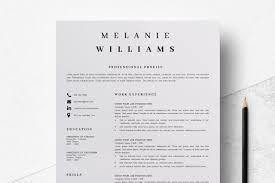 These minimal cv/resume cover letter templates are available in psd and ai format. Resume Template Minimalist Cv Template Word 4 Page Melanie By Lucatheme Thehungryjpeg Com