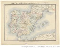 Circulation sur le territoire portugais / frontières la circulation à la frontière avec l'espagne a été rétablie. Carte Des Chemins De Fer De L Espagne Et Du Portugal Extrait Du Grand Atlas Publie Par La Librairie Chaix Gallica