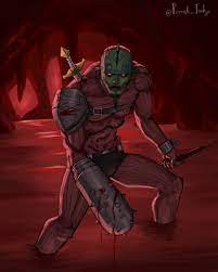 The Oni Torturer, Drahmin. Former ancient Outworld warlord from before even  Onaga's time. I wanna see more Netherrealm characters brought back to be  playable again or to at least fight as NPCs