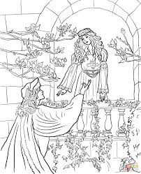 Romeo Say To Juliet On The Balcony Romeo And Juliet Coloring Pages Romeo And Juliet Drawing