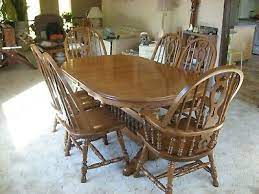 Carl came out to lunch and around the table were all of his chairs. Richardson Brothers Oak Dining Room Set China Hutch And Buffet Ebay
