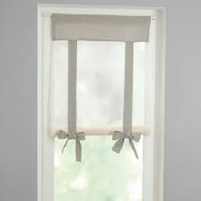 Description Contrast Trim With Decorative Ties Rod Pocket Stitched Hem Easy Care Machine Washable At Shabby Chic Bathroom Shabby Chic Curtains Diy Curtains