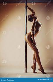 Pole dancing in the nude