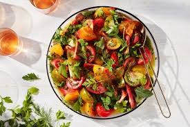 Late Summer Tomatoes With Fresh Herbs Recipe Fresh Herb Recipes Fresh Herb Salad Summer Tomato