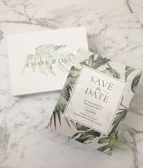 Tropical Leaf Invitation Tropical Save The Date Monstera Leaf Invitation Palm Leaf Leaf Invitations Wedding Invitation Cards Wedding Invitations Leaves