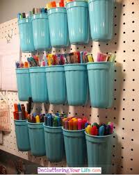 Craft rooms deserve a bold hand with color and glamour, so extend the accent shade you've chosen throughout the space onto your organization tools. Craft Room Wall Diy Peg Board Wall Organizer For Craft Supplies Craft Room Organizing Id Craft Room Ideas On A Budget Diy Peg Board Organize Craft Supplies