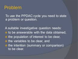Ppdac means problem, plan, data, analysis, conclusion. Ppdac Cycle Ppt Video Online Download