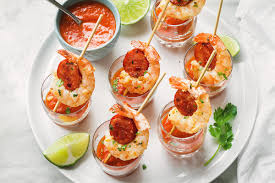 In a bowl, combine zest and juice of the lemon with the vinegar, oil, 1 teaspoon of the kosher salt, pepper, dry mustard, crushed mustard seeds, red pepper flakes, and garlic. Grilled Shrimp And Chorizo Appetizers Best Shrimp Recipe Eatwell101