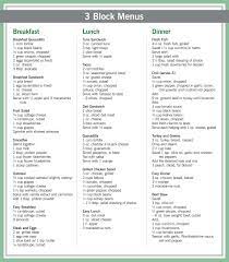 3 Block Zone Meal Plans Zone Diet Zone Diet Meal Plan Zone Diet Recipes