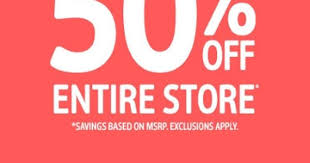 50 Off Entire Store Oshkosh Oshkosh B Gosh Bargain Hunter