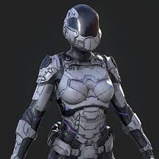 Female Sci Fi Soldier 3d Model Sci Fi Superhero Design Sci Fi Concept Art