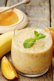 Peach Banana Smoothie Made With Banana Peach Peach Yogurt Orange Juice Ho Peach Banana Smoothie Smoothie Recipes Healthy Breakfast Banana Smoothie Recipe