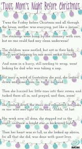 Twas Mom S Night Before Christmas Christmas Poems Funny Christmas Poems Moms Night