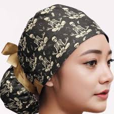 Anatomic Heart Euro Scrub Cap, Cardiac Nurse Hat, Ponytail Surgical Cap for  Women