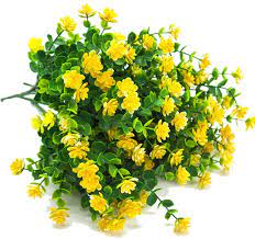 Facebook twitter pinterest linkedin telegram. Buy Jemong 8pcs Artificial Flowers Fake Outdoor Uv Resistant Plants Faux Plastic Greenery Shrubs Indoor Outside Hanging Planter Home Kitchen Office Wedding Garden Christmas Decor Yellow Online In Taiwan B07gyx1r6h