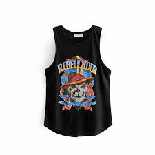 Are you looking for free cartoon summer scenery templates? Casual Women Tank Top Cotton Black Short Easy Matching Cartoon Sum