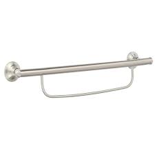 Shop with afterpay on eligible items. Moen Home Care 24 In X 1 In Screw Grab Bar With Integrated Towel Bar In Brushed Nickel Lr2350dbn The Home Depot