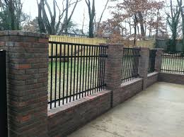 Wood fence with brick columns. Brick Columns With Fence Traditional Nashville By Creative Stone Landscaping Houzz Au