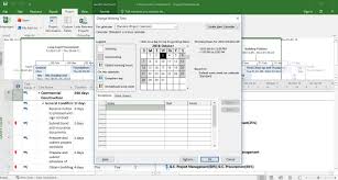 Microsoft Project 2016 Set Nonworking Days In The Project Calendar