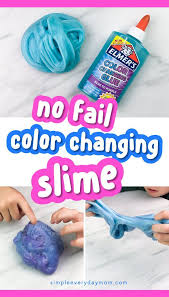 How To Make Color Changing Slime This Easy Diy Slime For Kids Is Made Without Pigment And Changes Color Using Sunlight Slime For Kids Slime Recipe Diy Slime