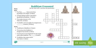 Click the answer to find similar crossword clues. Buddhism Crossword Buddhist Teachings Twinkl