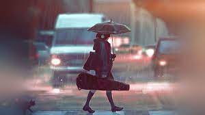 Desktop Wallpaper Laptop Mac Macbook Air Bc90 Rainy Day Anime Paint Girl Art Illustratio Laptop Wallpaper Desktop Wallpapers Rain Wallpapers Computer Wallpaper
