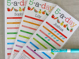 healthy eating chart for kids 5 a day printable charts