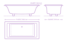 Bathtub and shower combos feature a standard bathtub with shower walls attached. Toto Aimes Soaker Bathtub Dimensions Drawings Dimensions Com