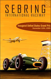 Sebring Gran Prix 1959 Florida Vintage Poster Vintage Art Print Retro Style Vintage Car Auto Racing Ad Vintage Racing Poster Auto Racing Posters Racing Posters