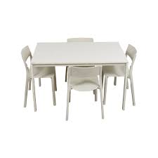 This kitchen has taken inspiration from the white winter season. 65 Off Ikea Ikea White Kitchen Table And Chairs Tables