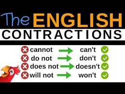Youtube Better English English Contractions