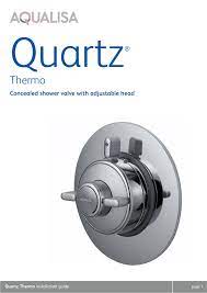 Quartz Thermo Concealed Shower Valve With Adjustable Head Manualzz