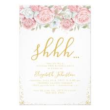 Dusty Pink Gold Floral Surprise Birthday Party Invitation Zazzle Com Surprise Birthday Party Invitations Surprise Birthday Invitations Birthday Surprise Party