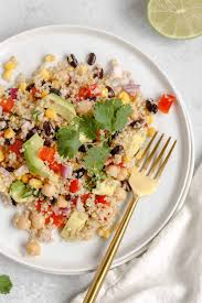 Simple ingredients for a simple salad! Zesty Southwest Quinoa Salad With Avocado Clean Plate Mama