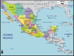 Las Cocinas De Mexico Mapa Geografico De Mexico Mapa De Mexico Mapa Mexico Con Nombres