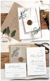 Greenery Wedding Invitations With Vellum And Wax Seal Rustic Etsy Wedding Invitations Rustic Wedding Invitation Stationary Rustic Invitations