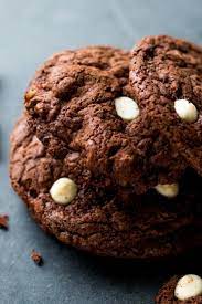 Chocolate Cookies With White Chocolate And Cherries Recipe Recipe Fudgy Cookie Chocolate Cookies Cherry Recipes