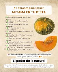 El principal uso de las Auyamas conocidas internacionalmente como calabaza  es en la alimentación gracias a los beneficios que la misma posee como  calcio, sodio, magnesio, zinc, hierro, potasio, fósforo, vitaminas A,