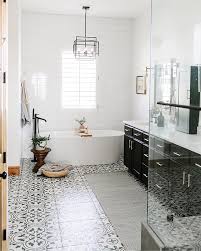 For a contemporary look, try using a round, hanging master bathroom mirror instead of a plain rectangular one. Allmodern On Instagram After A Lot Of Pinning On Pinterest I Finally Decided On This Black And W Stylish Bathroom Bathroom Design White Bathroom