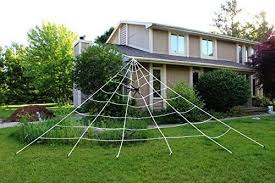 Includes Terrifying Halloween Giant Spider Web Decoration 23ft By 18ft With Halloween Outdoor Decorations Outdoor Halloween Spider Web Halloween Decorations