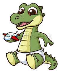 Cute Baby Crocodile Cartoon Vector Clipart Friendlystock