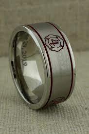 Custom Firefighter Wedding Ring Firefighter Wedding Custom Rings Rings