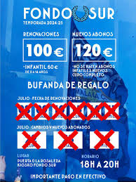 Damos por cerrada esta exitosa campaña de abonos 2024/2025. ¡Gracias a  todos por vuestra fidelidad! Ojalá tuvieramos una grada de 5.000 personas  para atender todas las solicitudes, pero eso no está en