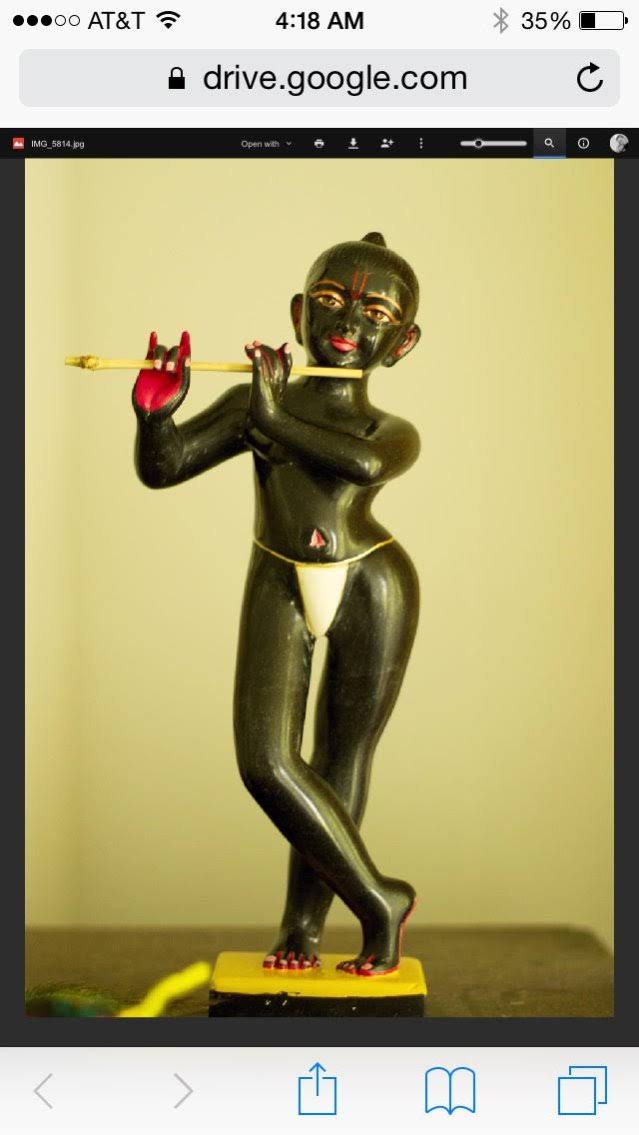 Black Marble Krishna Statue product image