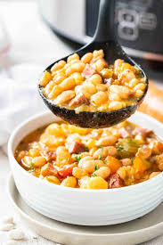 Crock pot pinto beans are simple to make, and super versatile to enjoy by themselves, or in other recipes just as you would use canned beans. Crock Pot Ham And Bean Soup Plated Cravings