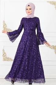 Modaselvim Abiye Volan Kol Pul Payet Abiye 2157ms212 Mor Elbiseler Basortusu Modasi Elbise