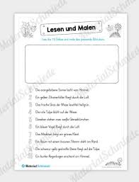 Materialpaket Lesen Und Malen Im Fruhling 15 Seiten Vorschau 07 In 2020 Lesen Leseforderung Bildung
