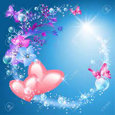 Pretty frame from pink flowers. Pink Hearts With Flowers And Sunshine Royalty Free Cliparts Vectors And Stock Illustration Image 17417539